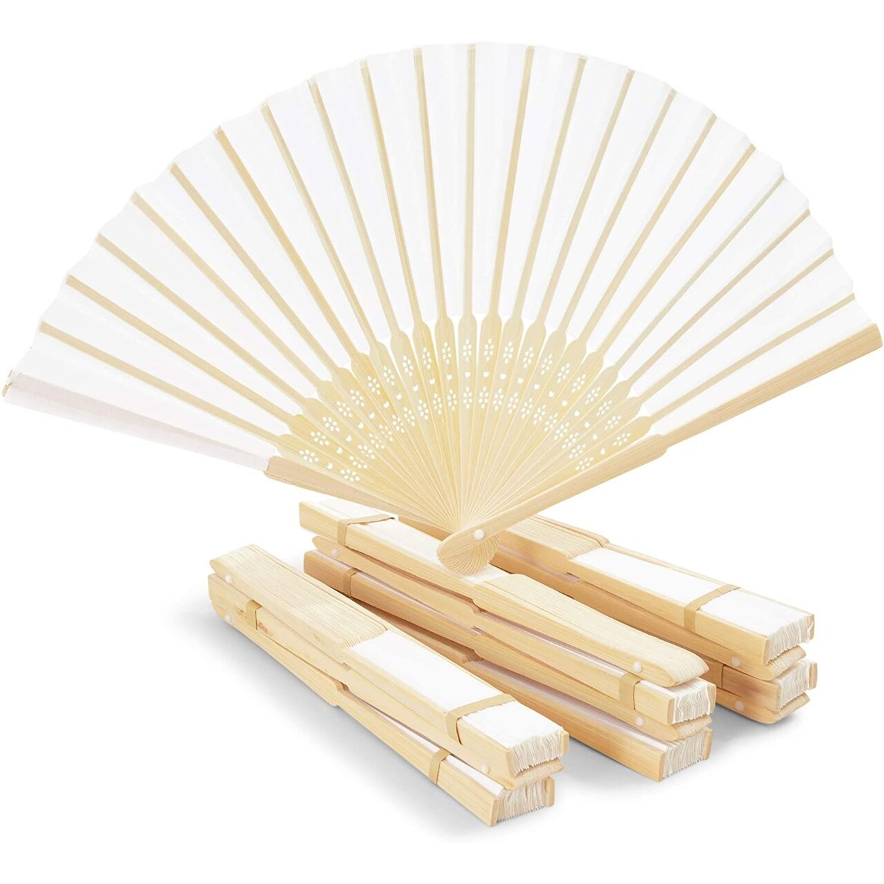 White folding hand fans deals
